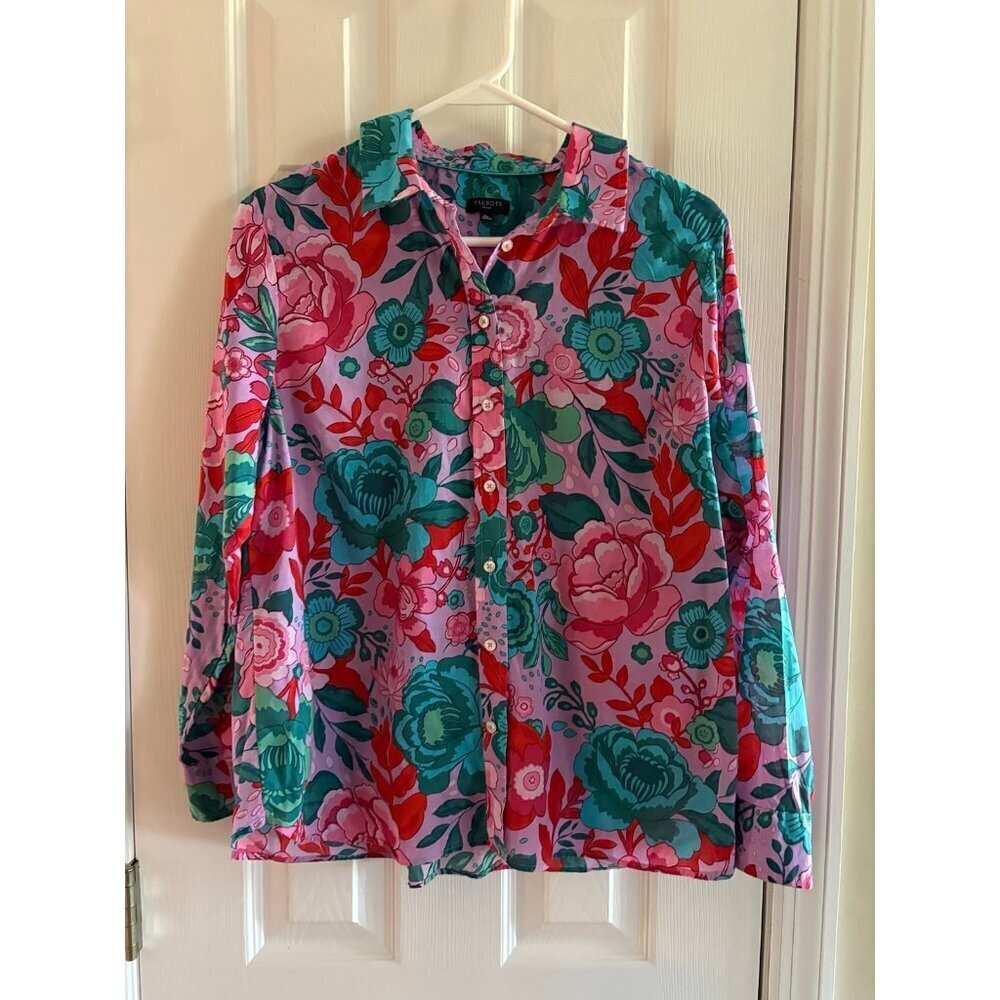 Talbots Floral Button Down - Picture 1 of 2